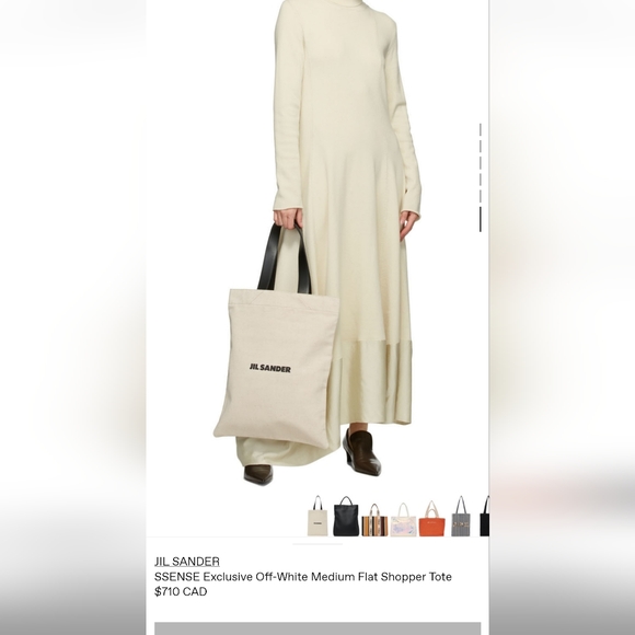 *like new* Jil Sander Canvas Tote - Picture 3 of 6